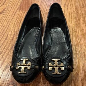 Tory Burch Black Patent Leather Flats